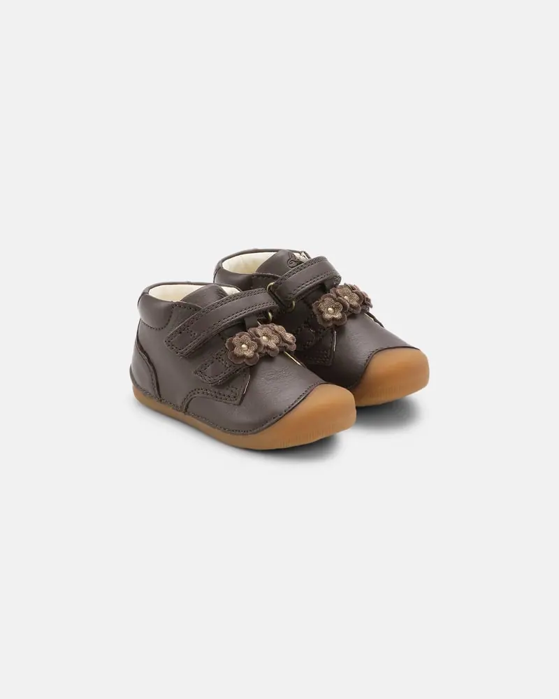 Детская босоногая повседневная обувь Bundgaard Petit Flower Dark Brown
