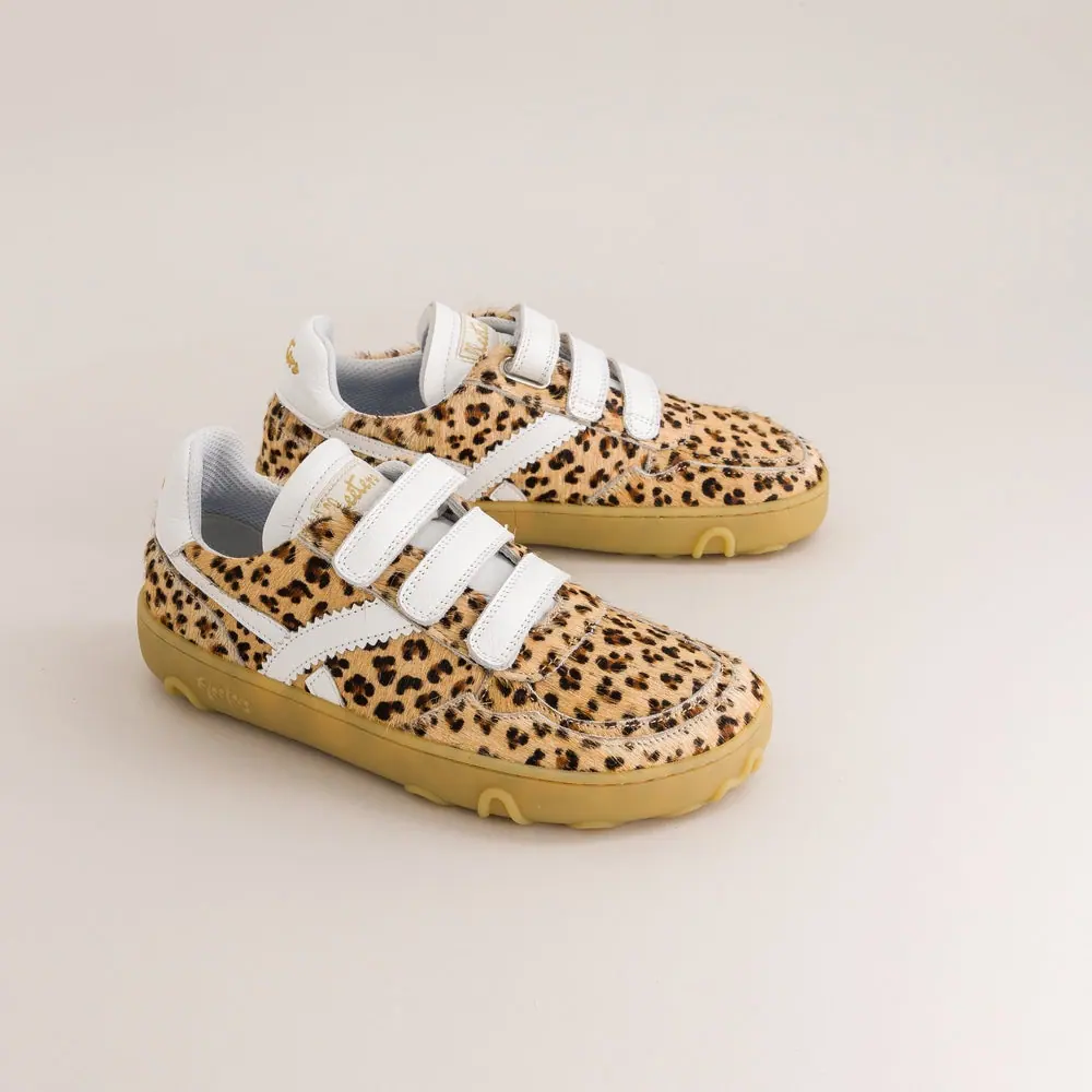Босоногие кроссовки Fleeters Pumpkin — леопардовый и белый, фото 8